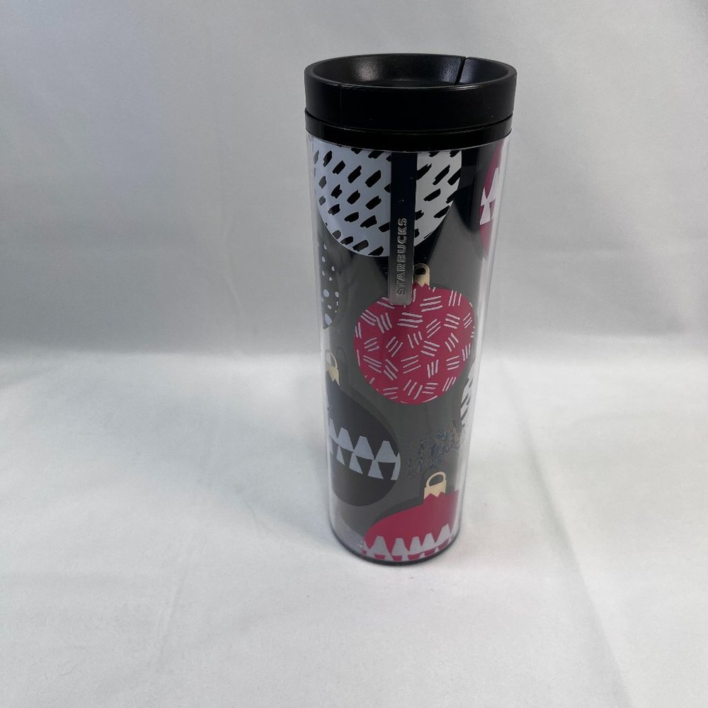 2013 Starbucks Christmas Holiday 16 oz‎ Tumbler, Slide Top, Christmas Ornaments